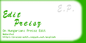 edit preisz business card